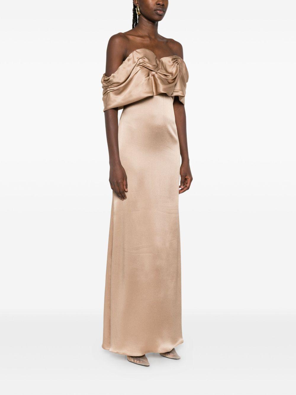 Abito monospalla drappeggiato 05FWDR50005301 23 BEIGE GIUSEPPE DI MORABITO 