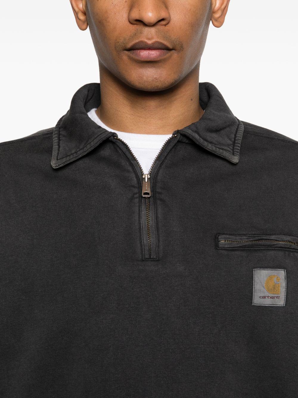 Half Zip Detroit Sweatshirt I036350 8906 BLACK STONE CARHARTT WIP 