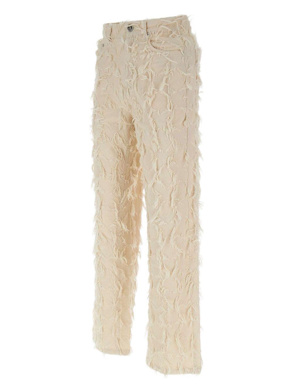 Jeans con frange all-over Nikos MSS25NIKOSF WHITE Séfr 