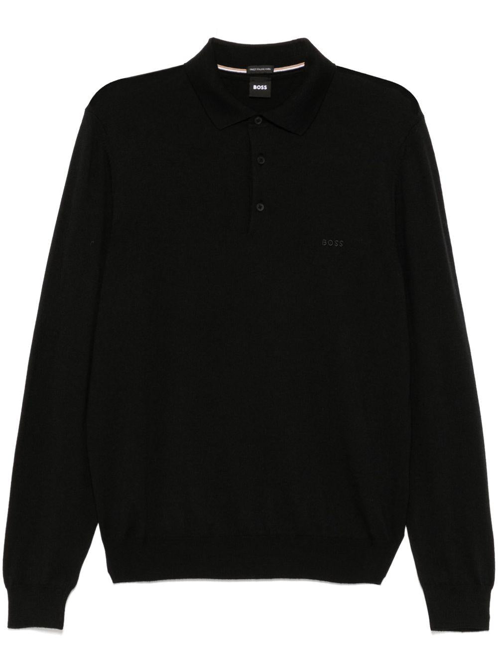 Maglione stile polo 50476357 001 BLACK BOSS 