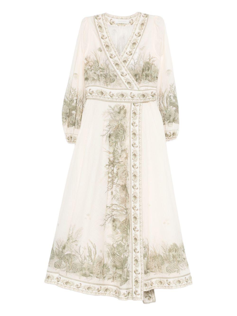 Wanderlust Wrap Midi Dress 2456DRS262 KHAKI TOILE ZIMMERMANN 