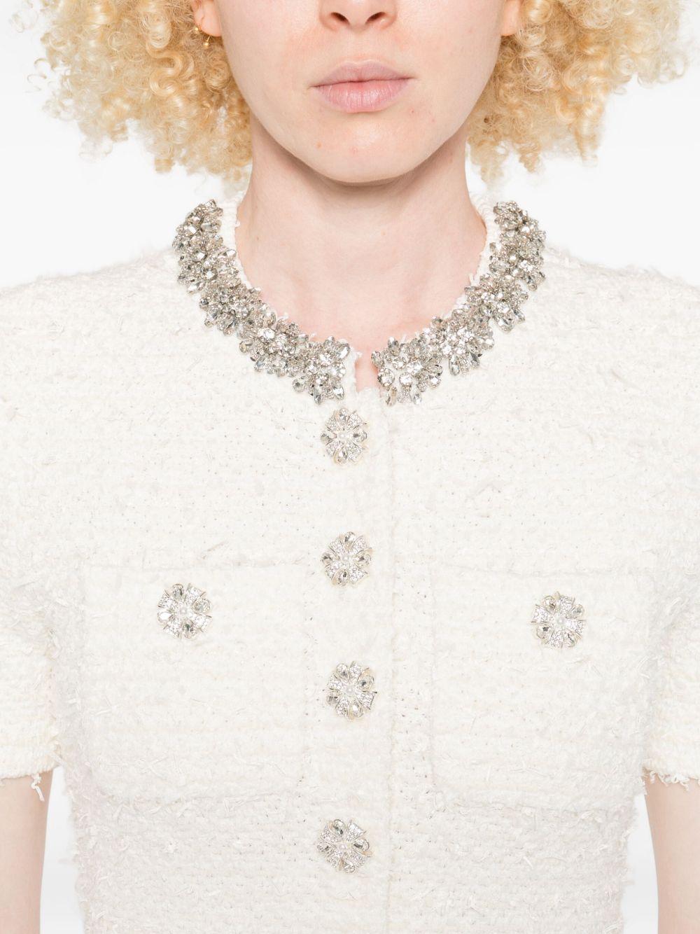 Cream Textured Knit Mini Dress AW25028SC CREAM SELF-PORTRAIT 