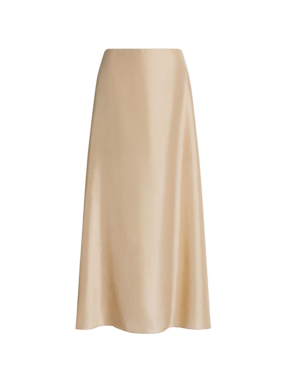 Gonna Lunga in Seta A01120116 0081 BEIGE ALBERTA FERRETTI 