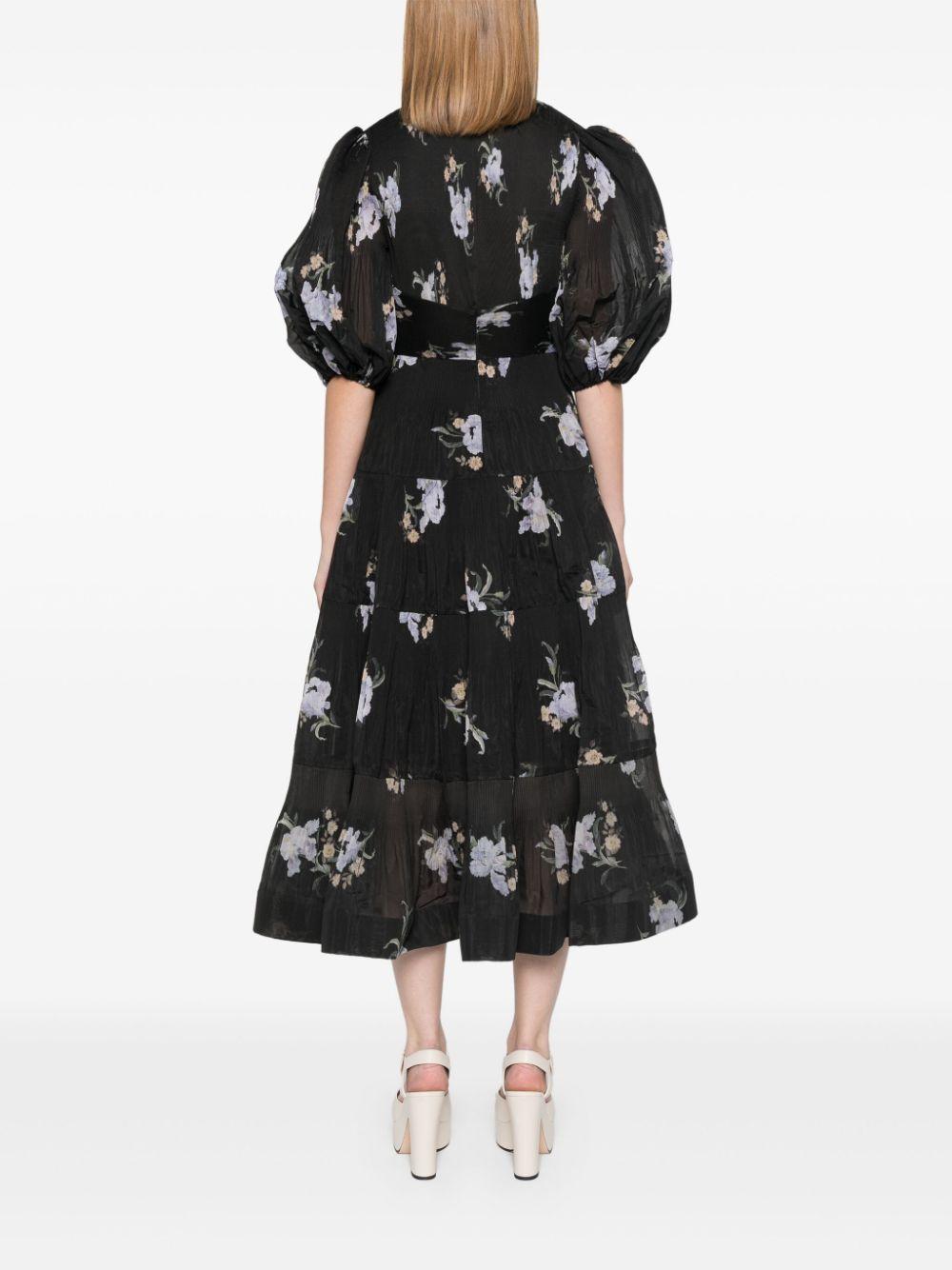  4889DF24R BLACK IRIS FLORAL ZIMMERMANN 