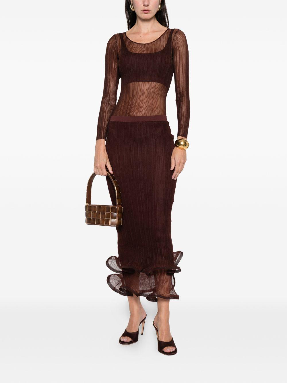 Leonie Top Manica Lunga 1262213K MAHOGANY SIMKHAI 