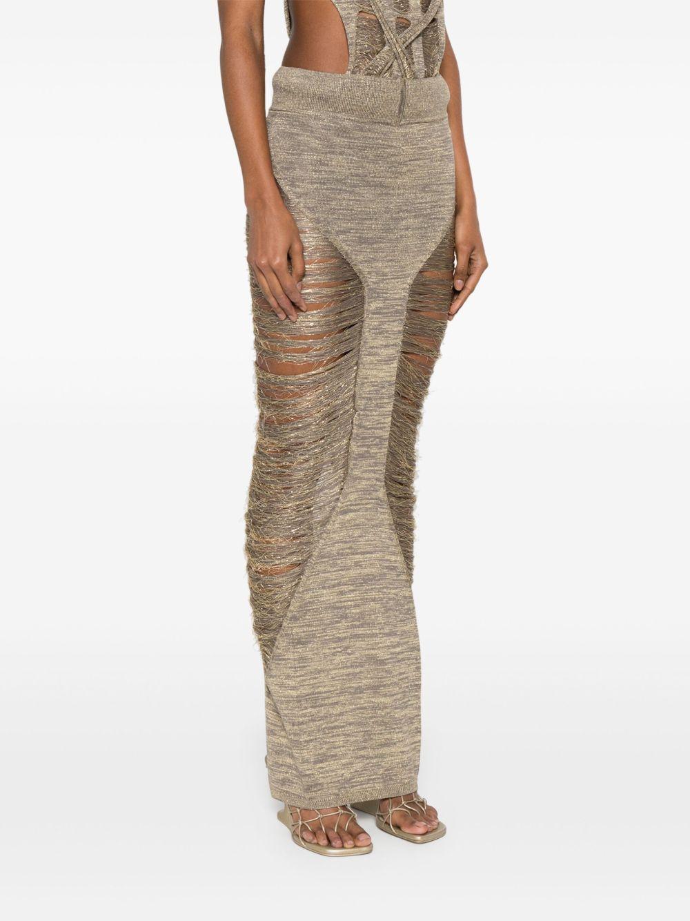Pillar maxi skirt RO01E7679KGRIDG 02 GOLD RICK OWENS 