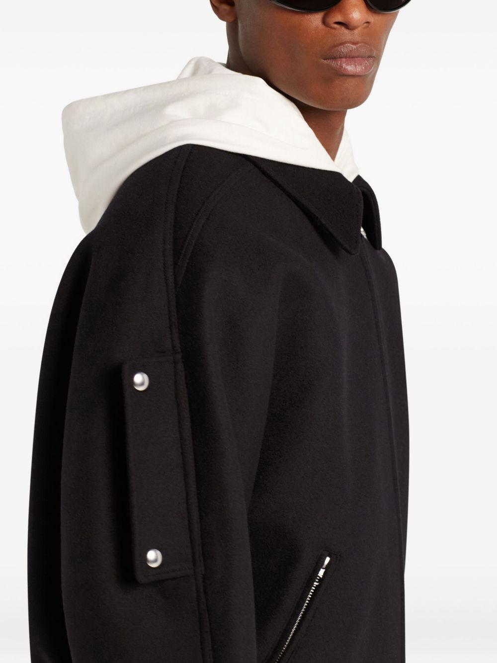 Embroidered Wool Bomber Jacket 325CBL308WO0118 9999 BLACK COURREGES 