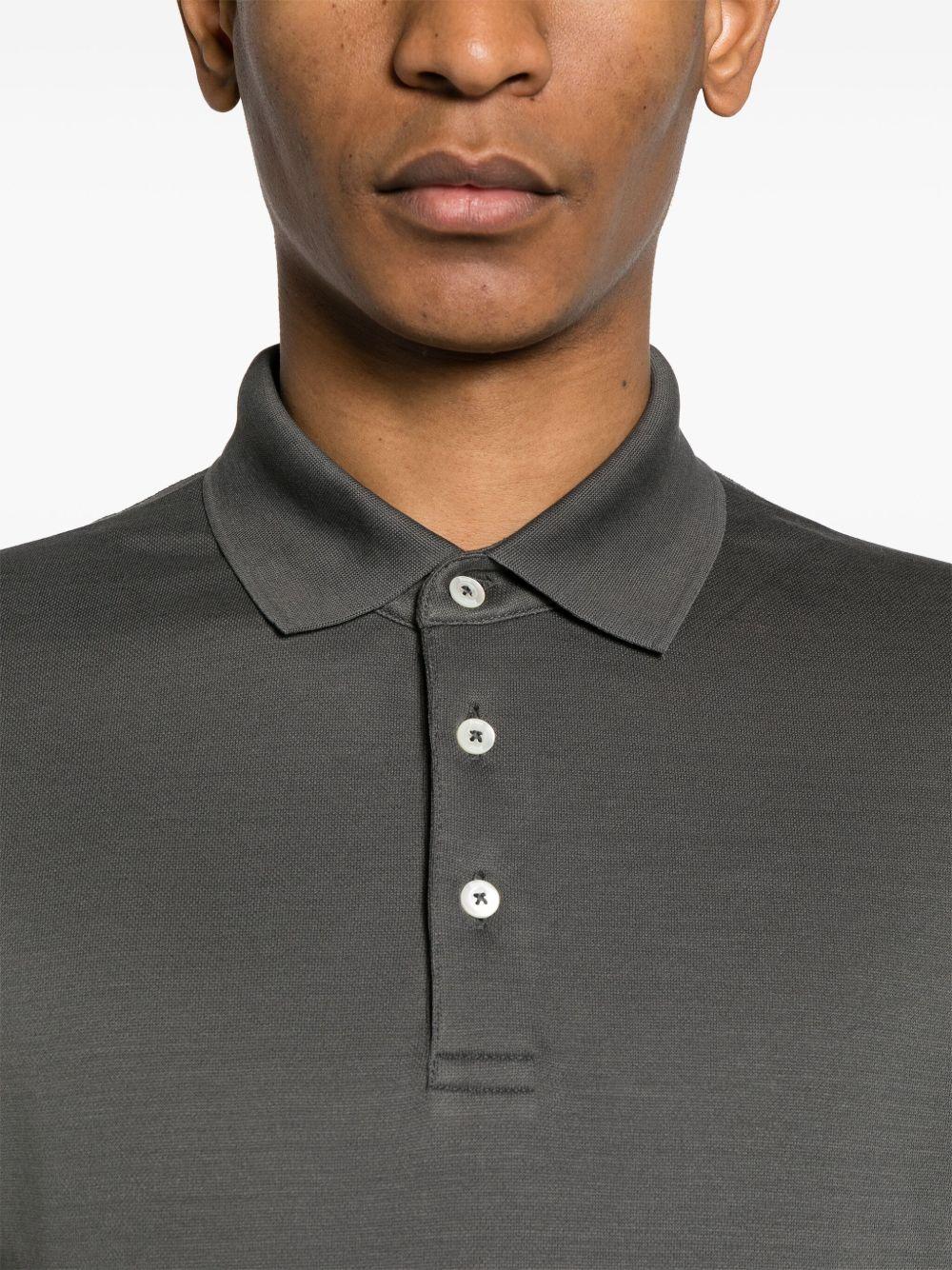 Polo in Jersey Knit Effect JPL00125U52059 9460 GRIGIO METALLO HERNO 