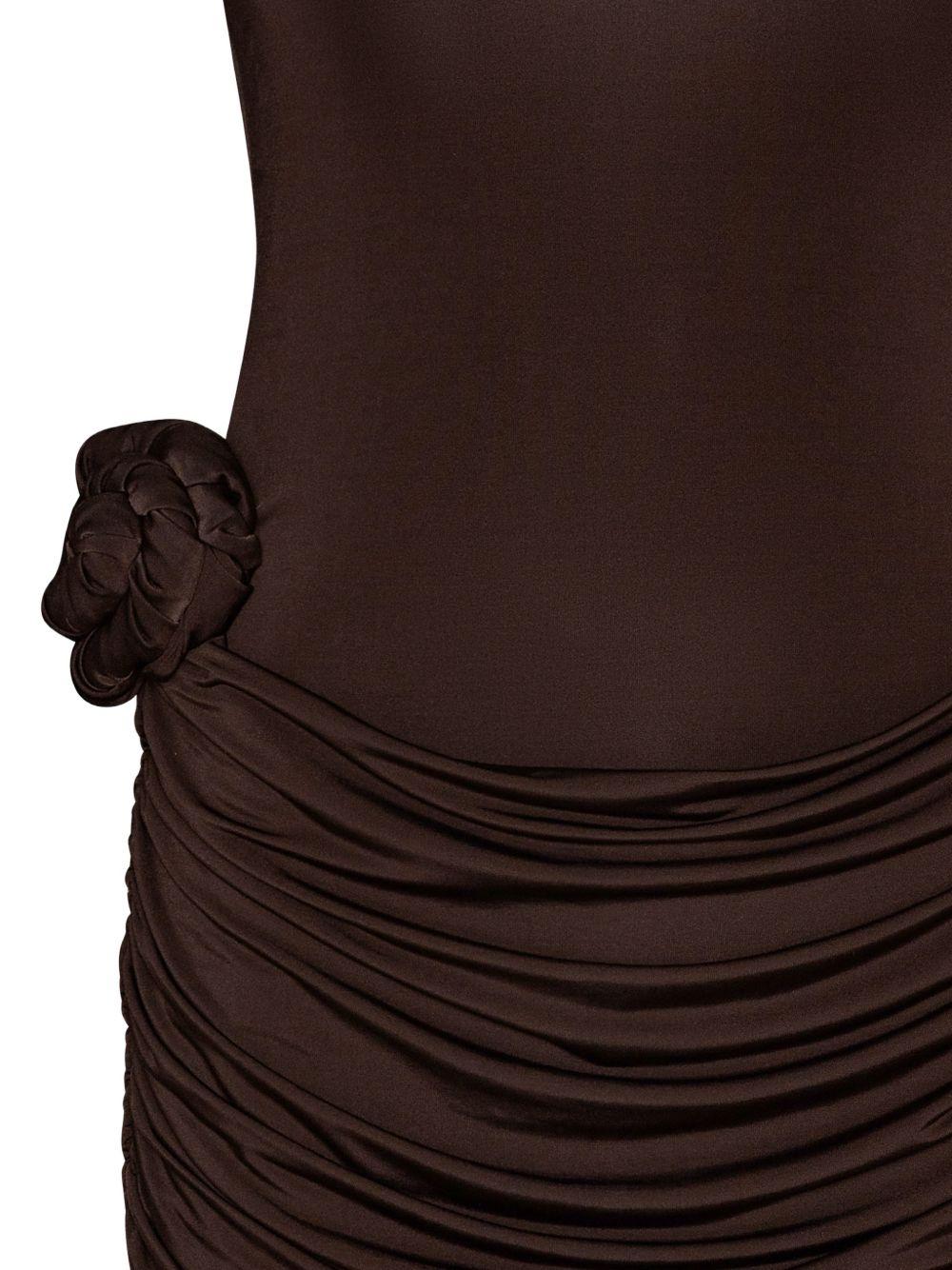 Draped Mini Dress 1159412910 2910 CHICORY COFFEE ROTATE 