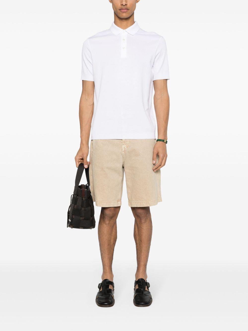 Polo in Jersey Knit Effect JPL00125U52059 1000 BIANCO HERNO 
