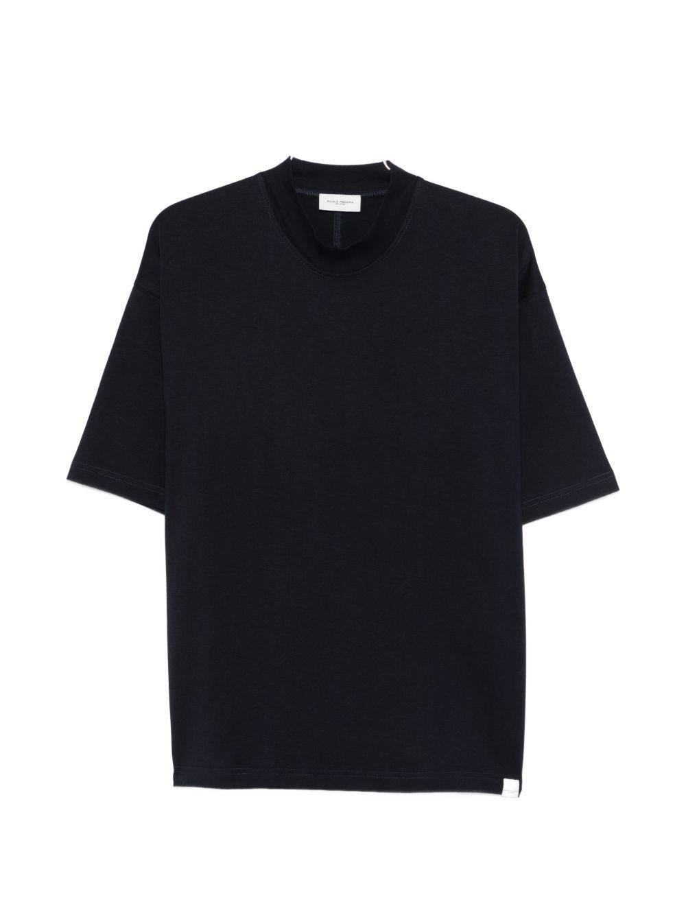 Black Jersey T-Shirt F0414095 6685 PAOLO PECORA 