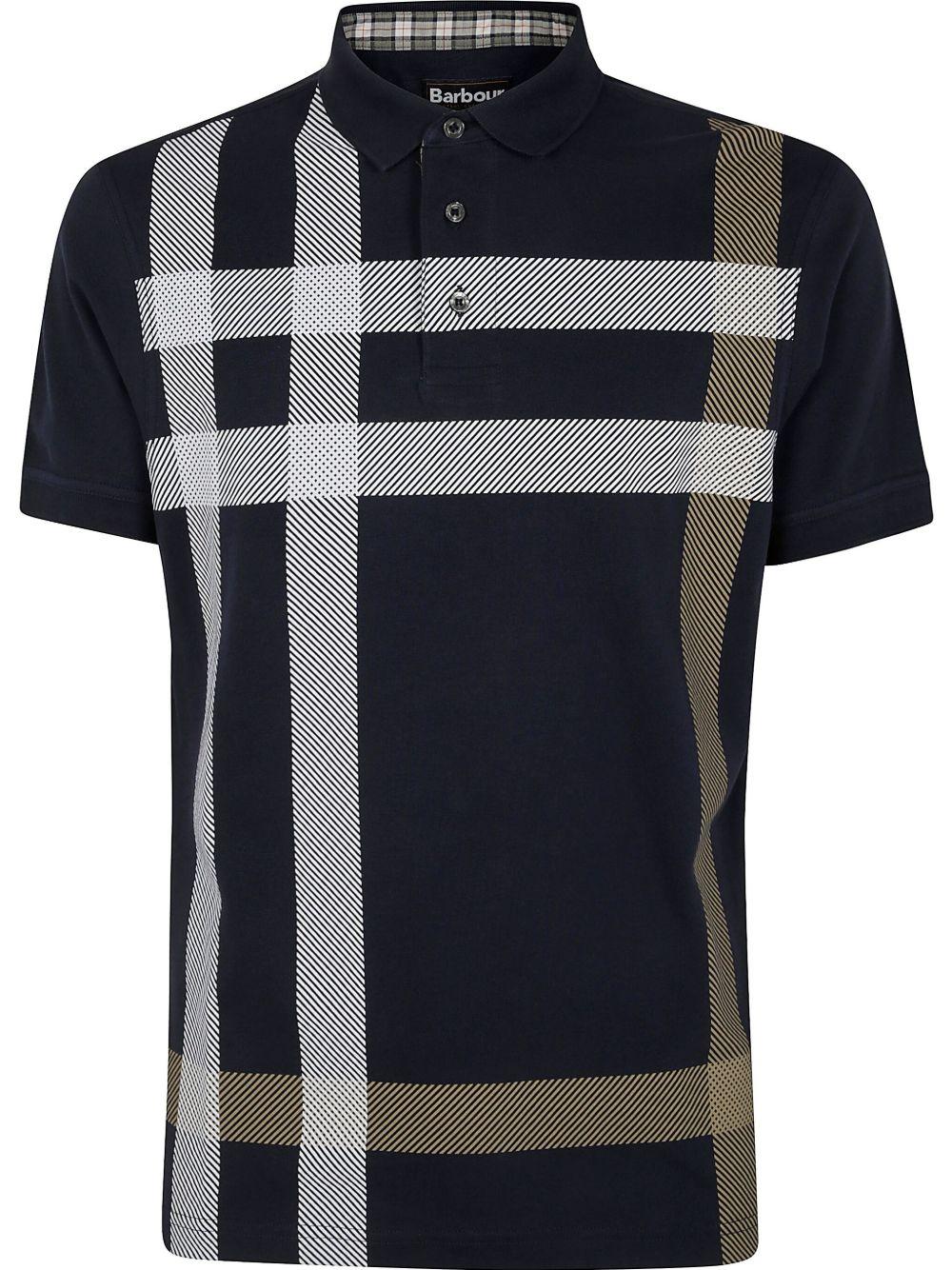 Polo Blaine Oversized Tartan MML1117 NY94 NAVY PINE BARBOUR 