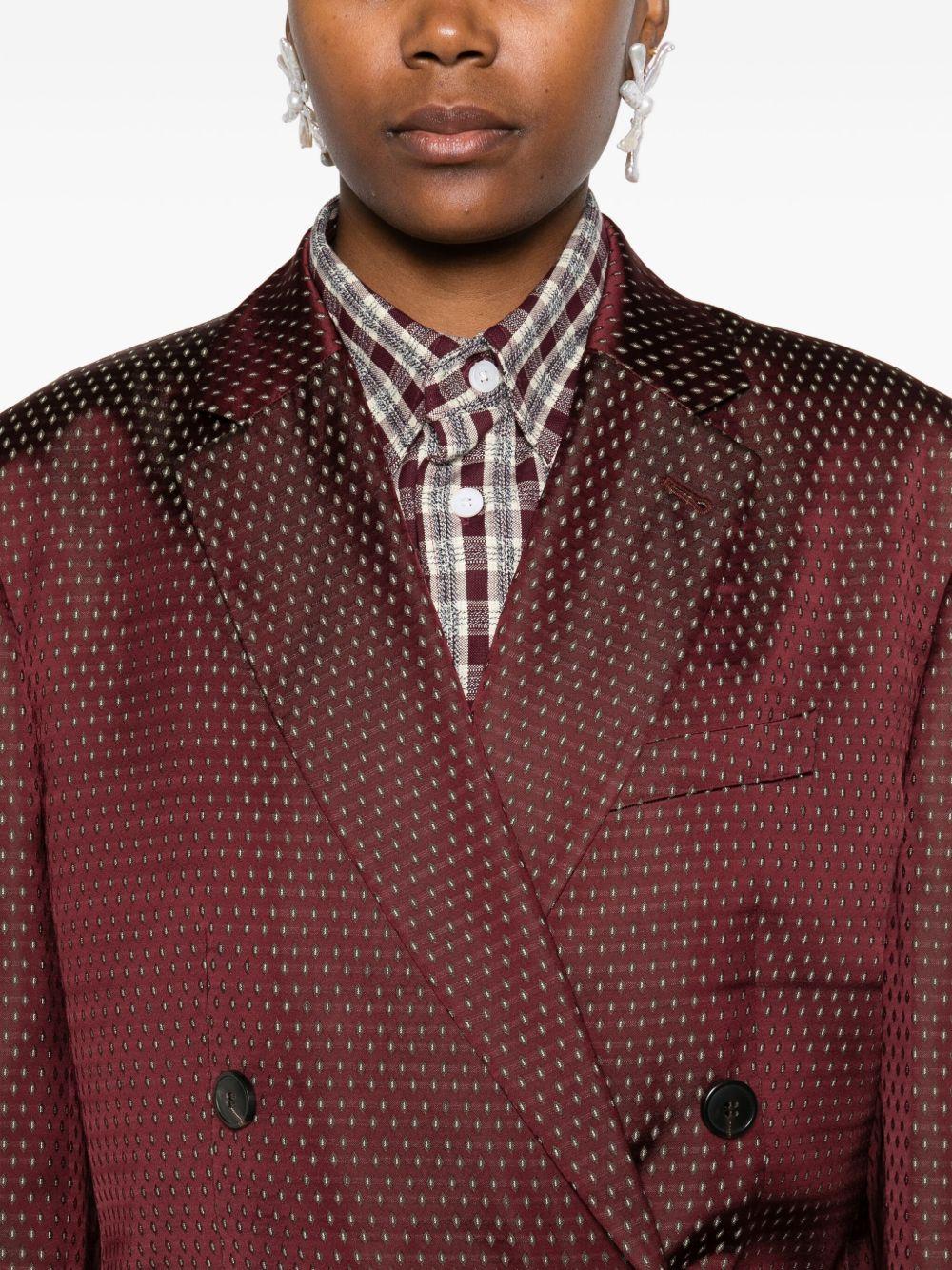 Oversized Jacquard Blazer BAFYA2350 358 BUDGUNDY DRIES VAN NOTEN 