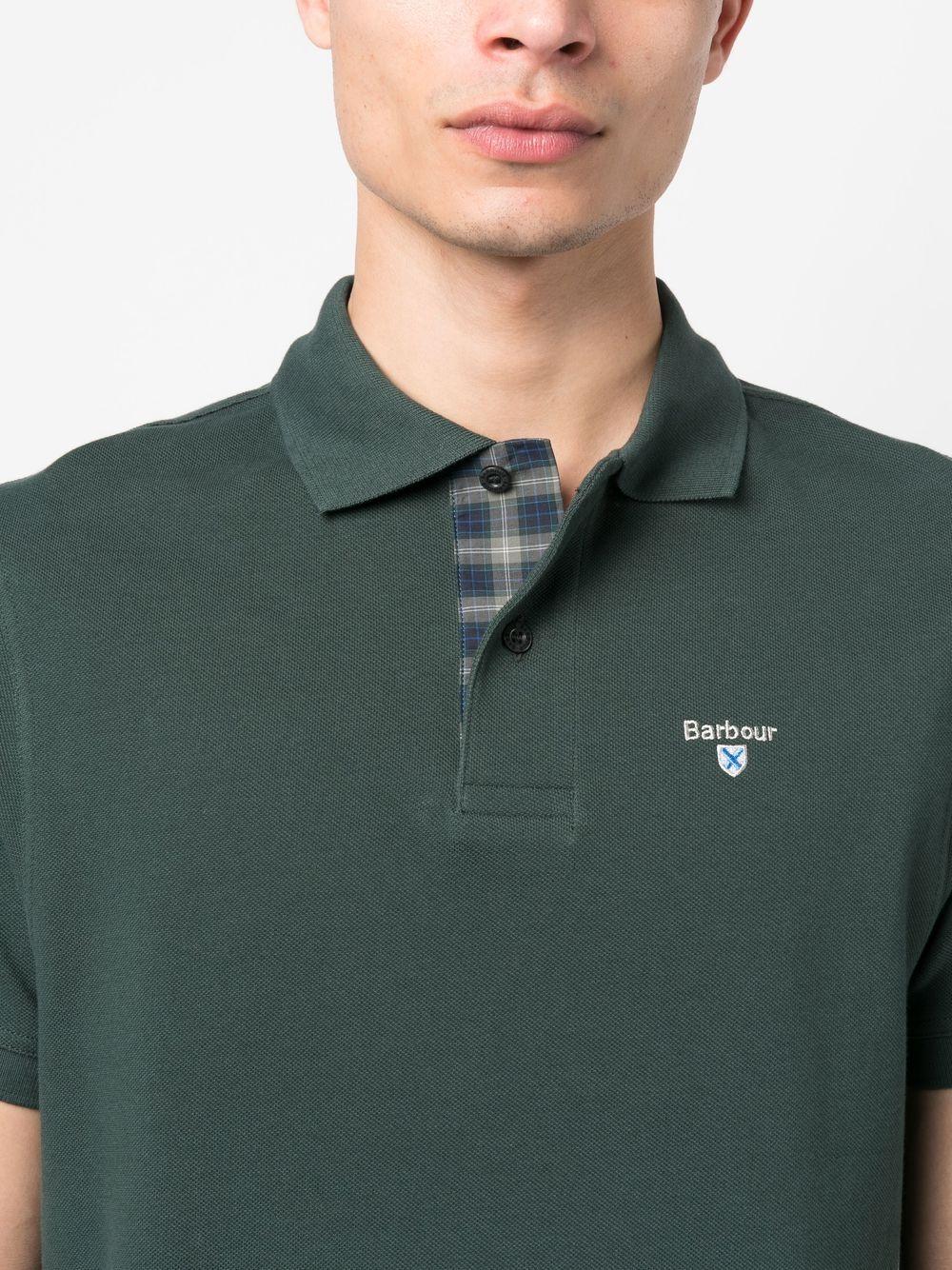 Polo in cotone MML0012 GN89 GREEN BARBOUR 