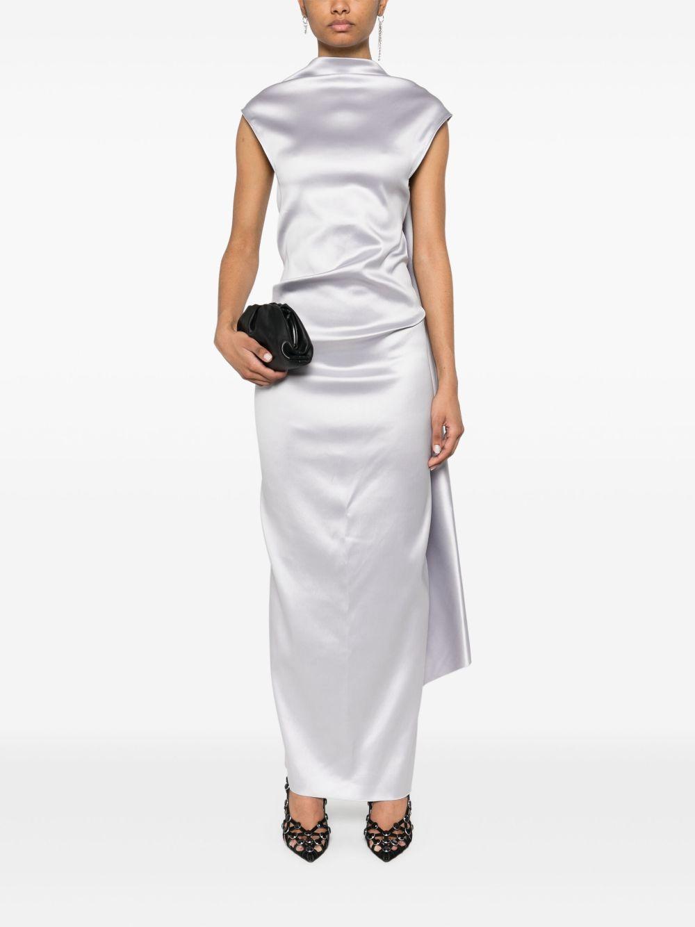 Abito aderente con drappeggi - Runway ABADAN1234MM10535 002 GRIGIO PERLA SPORTMAX 