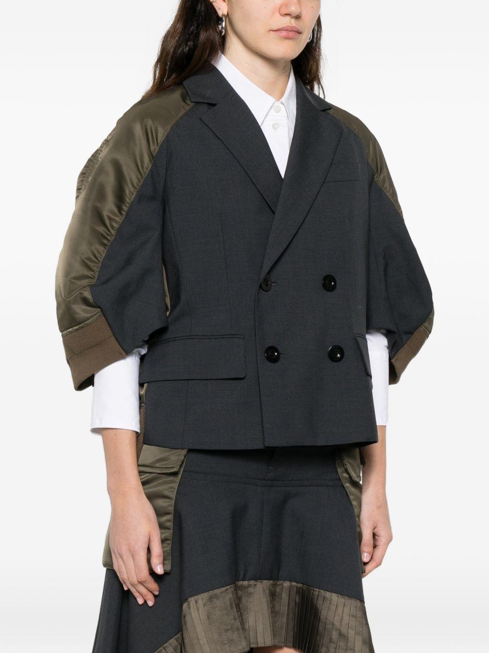 Suiting Nylon Twill Blazer 2608284 342 GRAY DARK KHAKI SACAI 