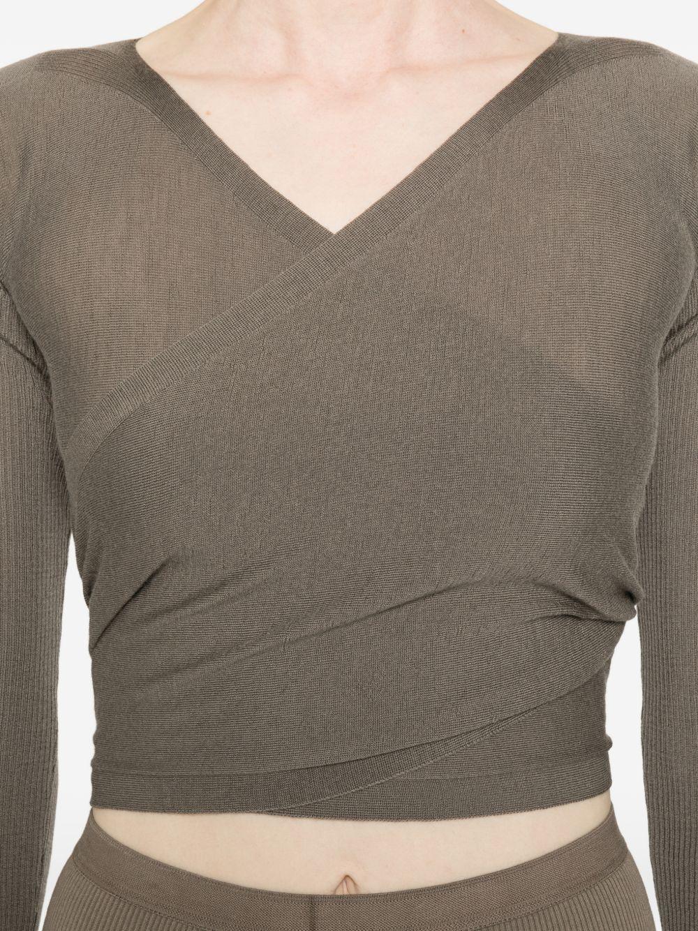 Cardigan cropped a portafoglio RP01F6645M 34 DUST RICK OWENS 