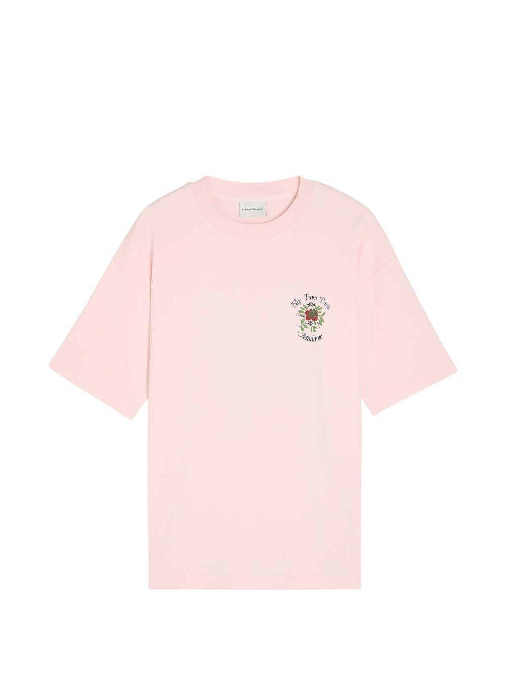 Le T-Shirt Slogan Rose JTS210CO002 LIGHT PINK DROLE DE MONSIEUR 