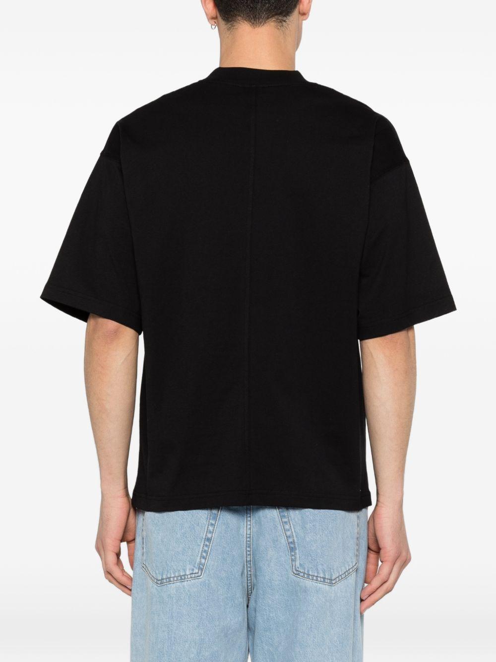 Black Jersey T-Shirt F0414095 9000 PAOLO PECORA 
