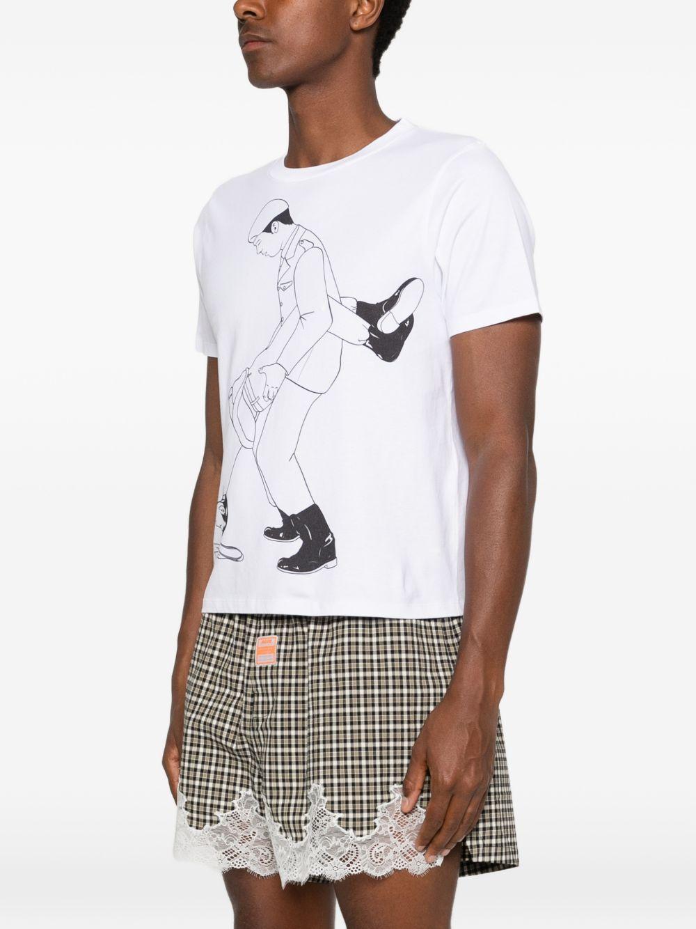 Tee Kamasutra Print 2602UTO491W109 0100 WHITE BLACK JEAN PAUL GAULTIER 