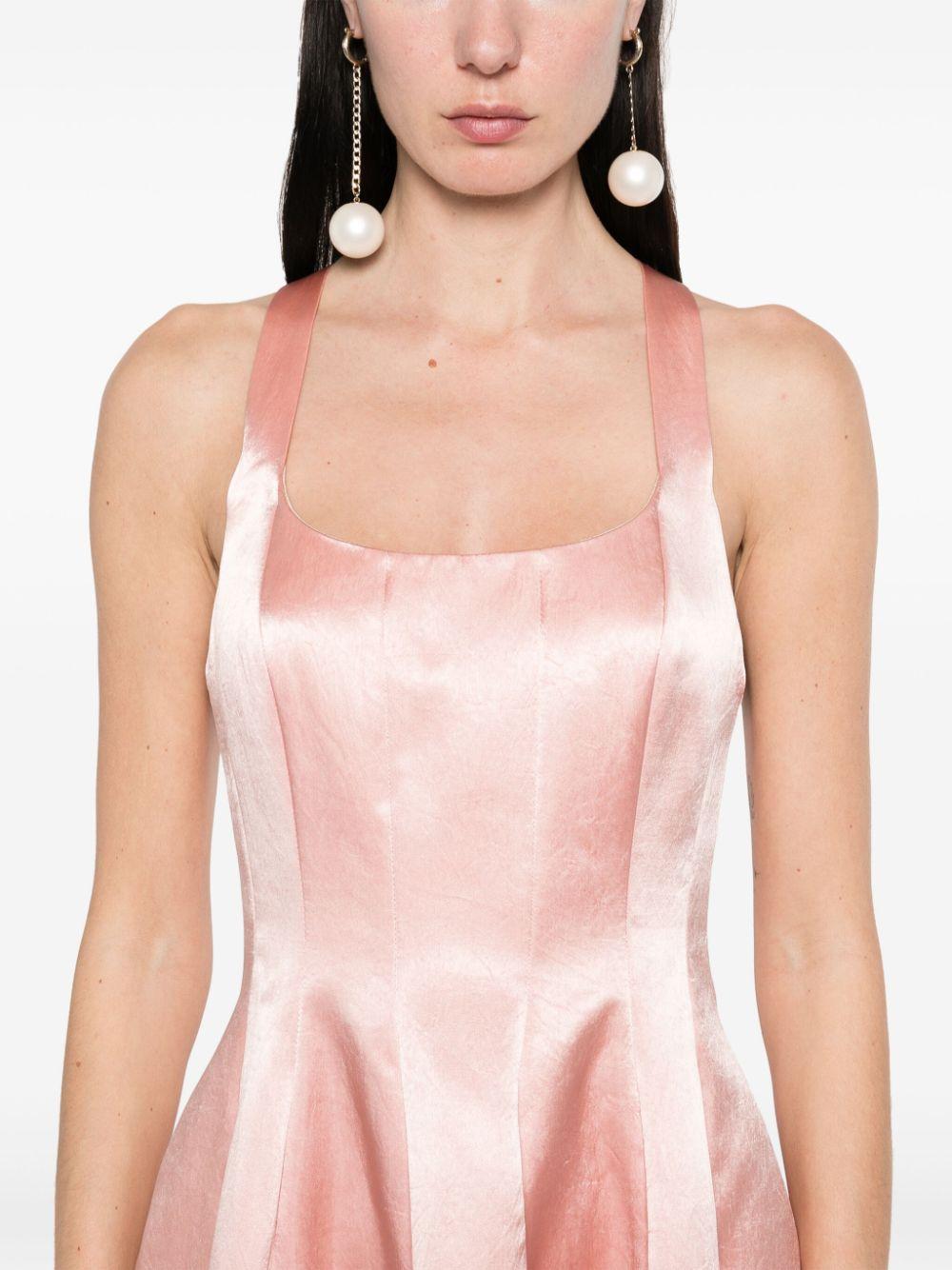 Maxi abito in satin A04440723 0132 PINK PHILOSOPHY DI LORENZO SERAFINI 