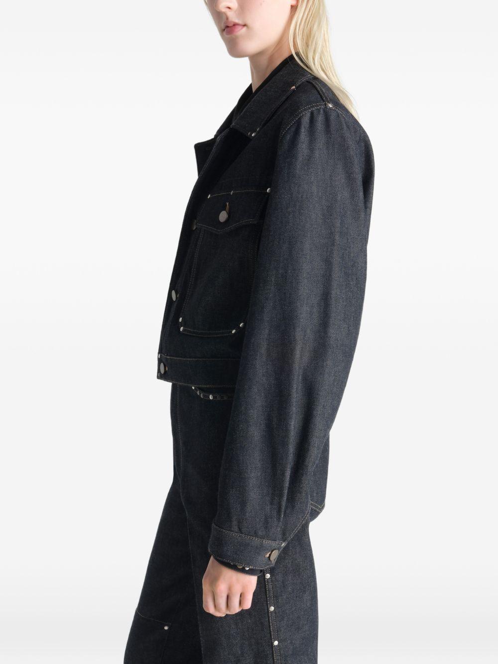 Cropped Blouson with Studs in Denim OW1233LD1061 BR965 SLATE LEMAIRE 