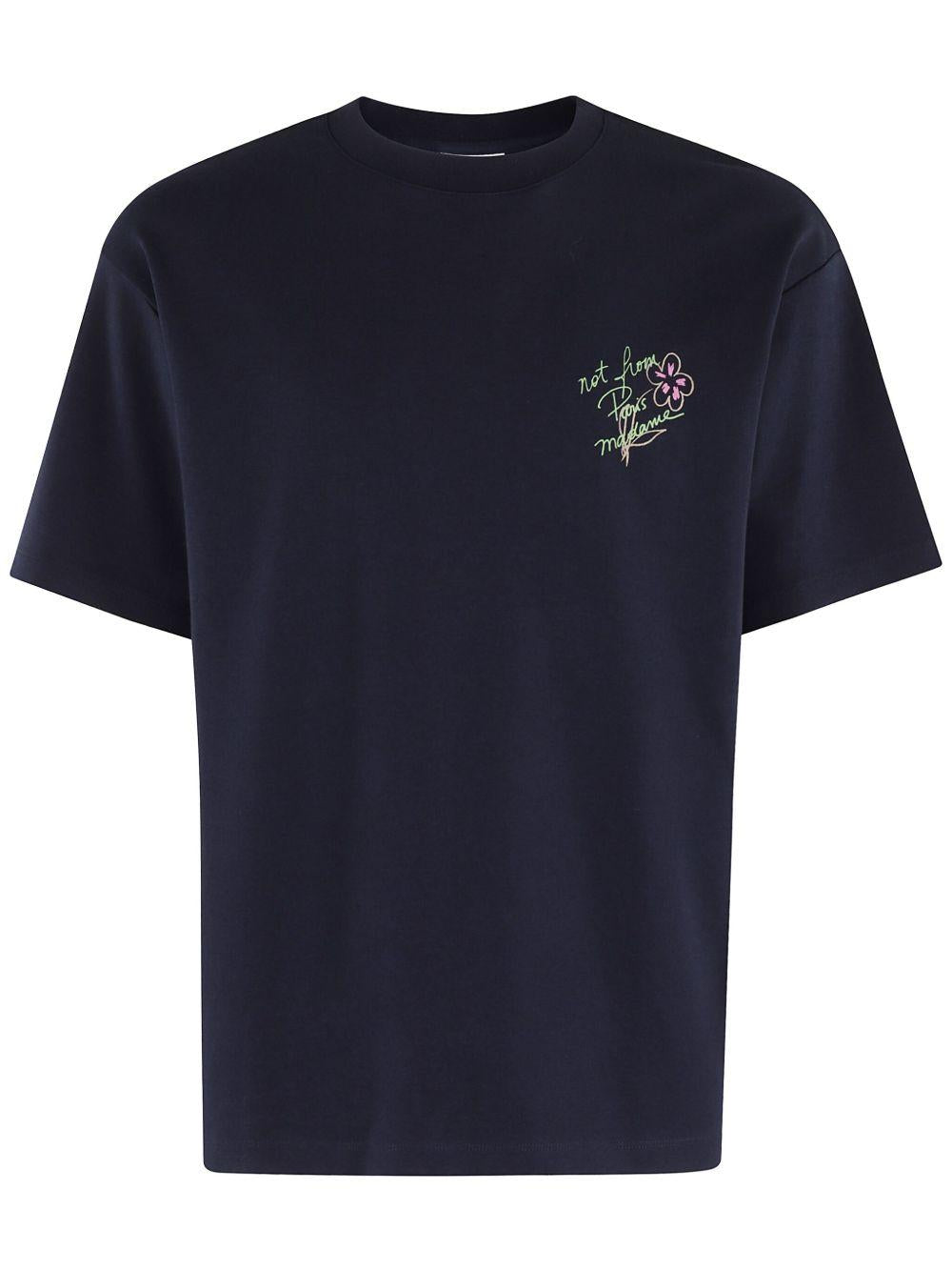 Le T-Shirt Slogan Esquisse GTS188CO002 NAVY DROLE DE MONSIEUR 