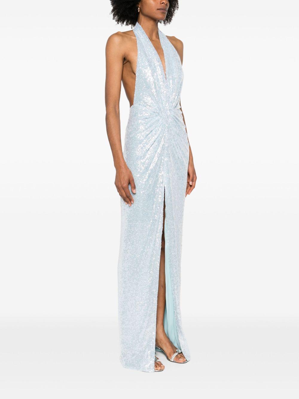Colette Sequin Long Dress SS2275 POWDER BLUE COSTARELLOS 