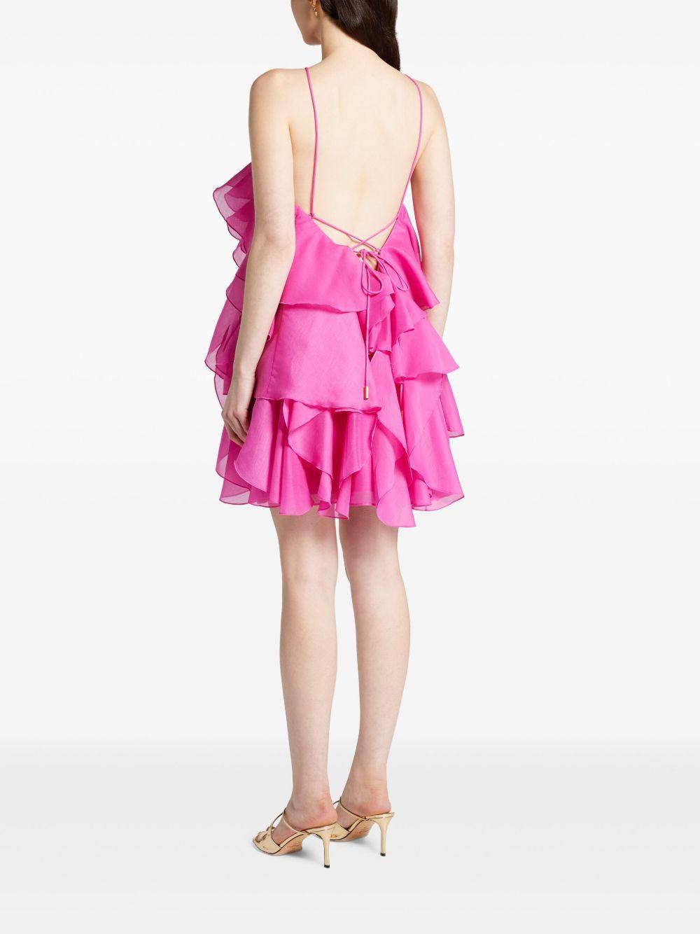 Pandorea Layered Mini Dress 25RE5201 FUCHSIA ROSE AJE 