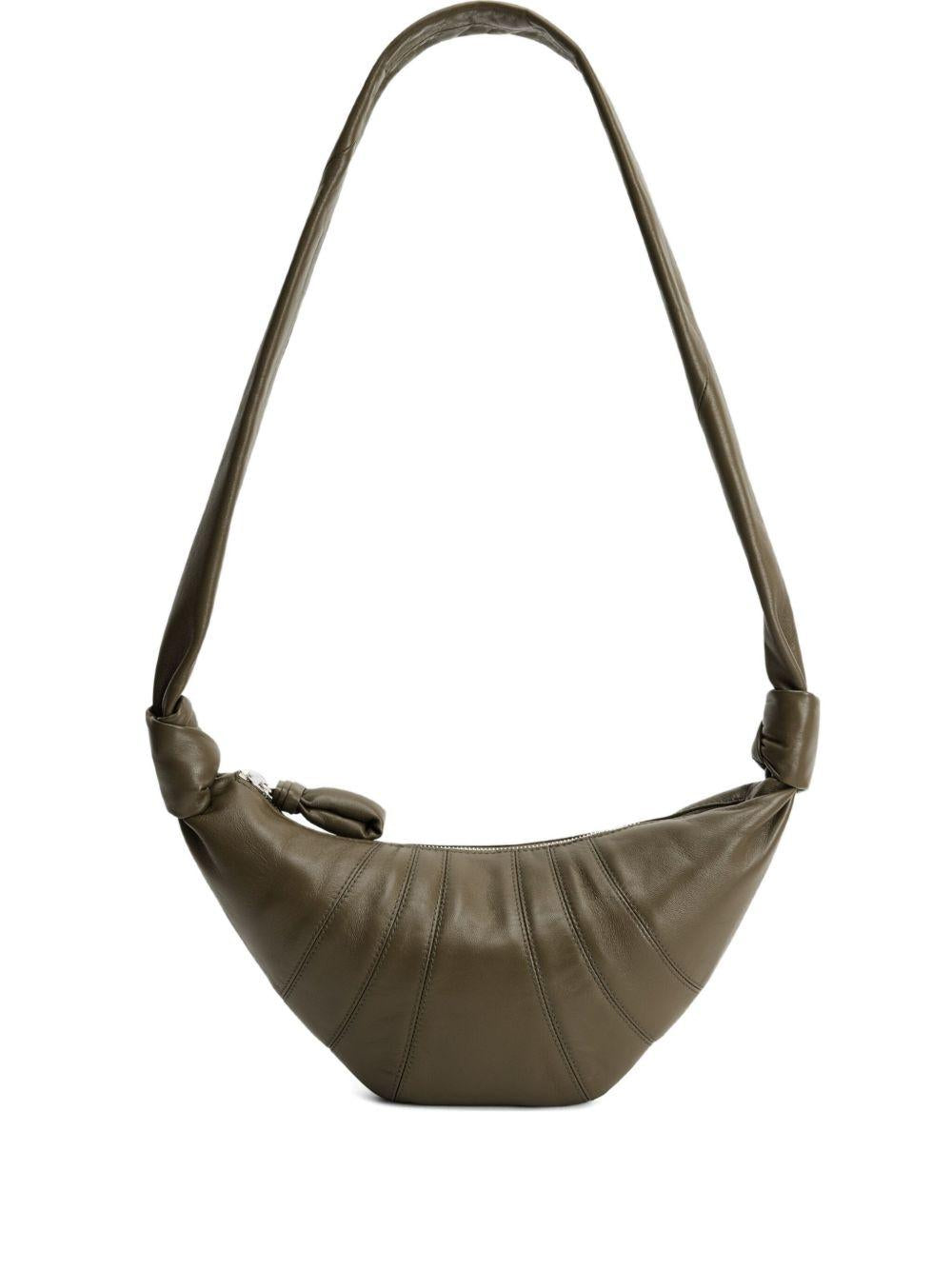 Small Croissant Bag in Leather BG0003LL095 GR678 DARK KHAKI LEMAIRE 