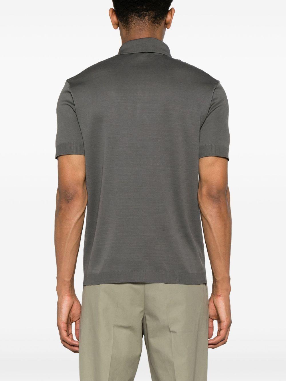 Polo in Jersey Knit Effect JPL00125U52059 9460 GRIGIO METALLO HERNO 