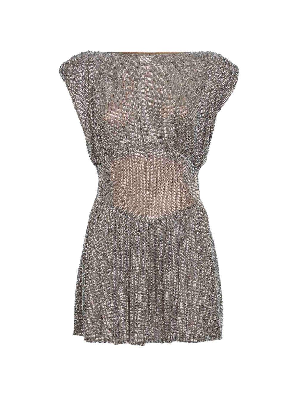 Crystal-Embellished Mini Dress 06PSDR724FC16316 21 CRYSTAL GIUSEPPE DI MORABITO 