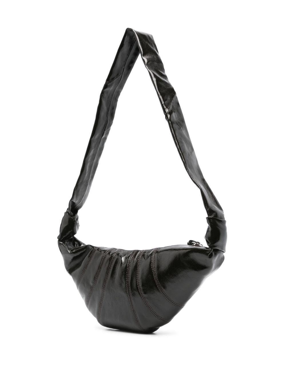 Small Croissant Bag in Coated Cotton BG0003LF1329 BR477 TRUFFLE LEMAIRE 