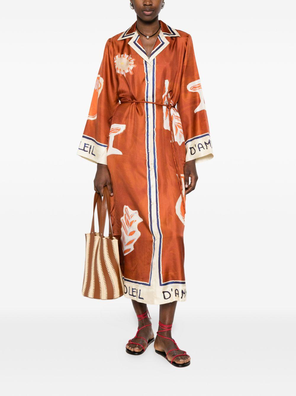 Chemisier Soleil D'amour in seta 6080D RUST ALEMAIS 