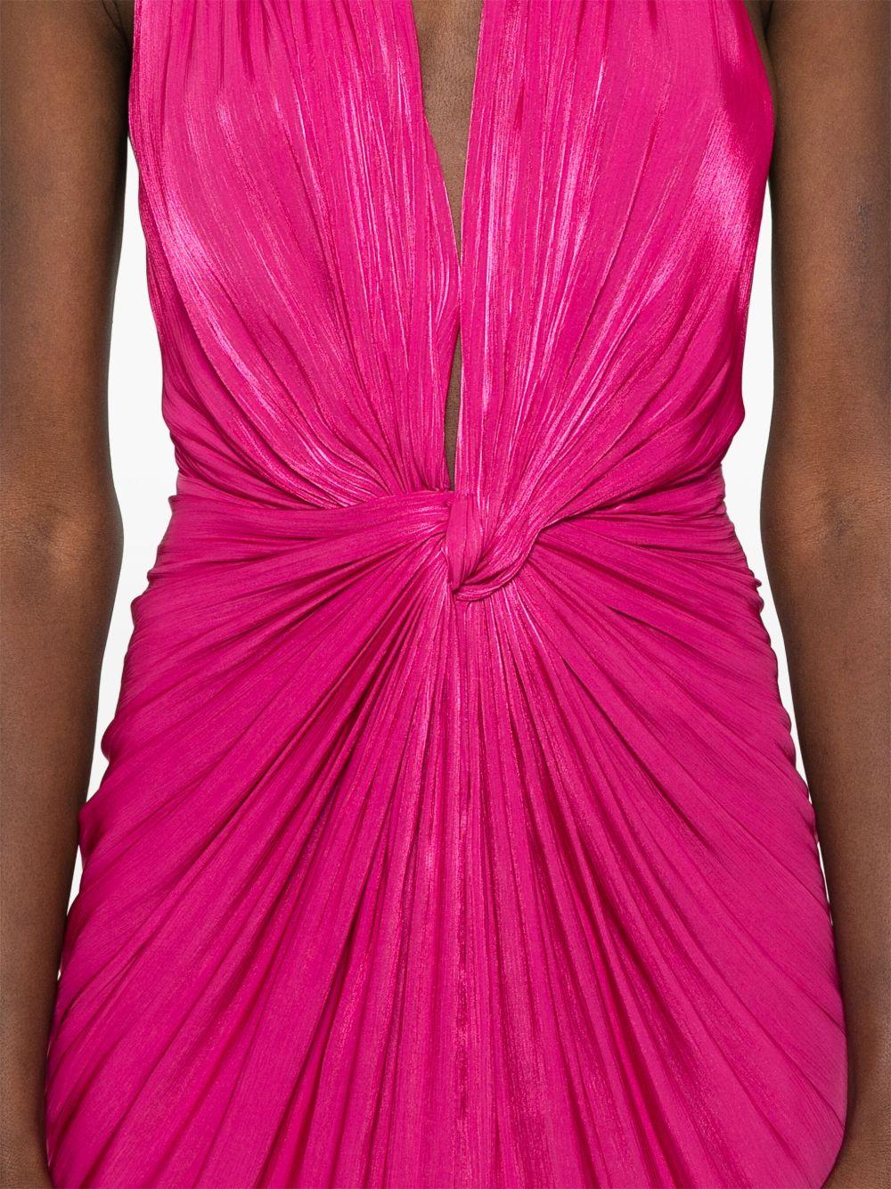 Colette Lurex Georgette Halterneck Gown<BR/> PS2342 MAGENTA COSTARELLOS 